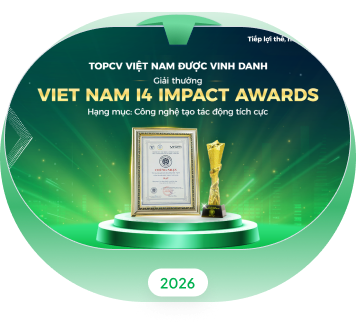 Nền tảng công nghệ tuyển dụng thông minh TopCV - Hạng mục "Công nghệ tạo tác động tích cực", Viet Nam I4 Impact Awards 2026
